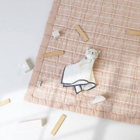 Couverture enfant réversible coton lavé anna Caramel+Sable+Terracotta 15 - vertbaudet enfant 