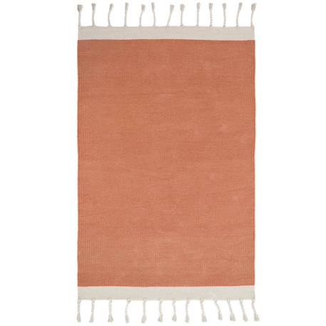 Tapis coton lisboa Bleu+Moutarde+Rose liège 13 - vertbaudet enfant 