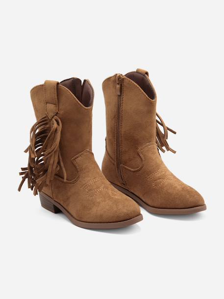 Bottines à franges Camel 1 - vertbaudet enfant 