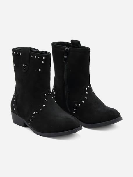 Bottines à zip Noir 1 - vertbaudet enfant 