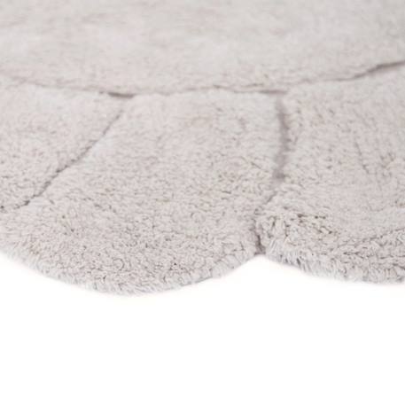 Tapis chambre enfant coton lavable rond finition pétales gabrielle Ecru 3 - vertbaudet enfant 