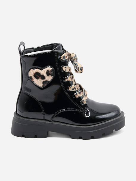 Bottines a lacets Noir+Noir 9461 2 - vertbaudet enfant 