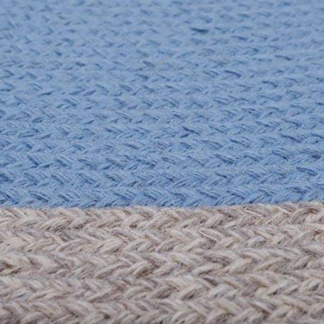 Tapis rond laine tressé nolan Bleu+Curcuma+Rouille 6 - vertbaudet enfant 