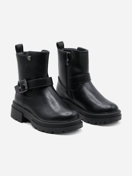 Bottines à zip Noir 1 - vertbaudet enfant 