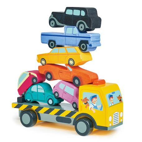 Voitures à empiler Jaune 1 - vertbaudet enfant 