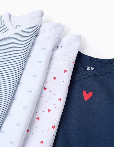 Lot de 4 bodies croisés hearts Multicolore 4 - vertbaudet enfant 