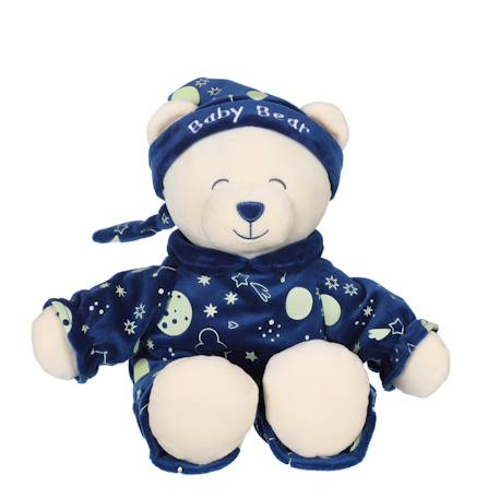 Peluche - ourson baby bear glow in the dark - peluche vendue en boîte cadeau Bleu 2 - vertbaudet enfant 