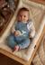 Ensemble salopette bébé en coton matelassé et t-shirt petite balade Bleu 1 - vertbaudet enfant 