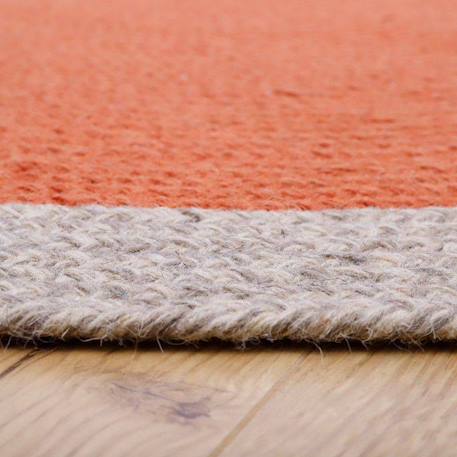 Tapis rond laine tressé nolan Bleu+Curcuma+Rouille 17 - vertbaudet enfant 
