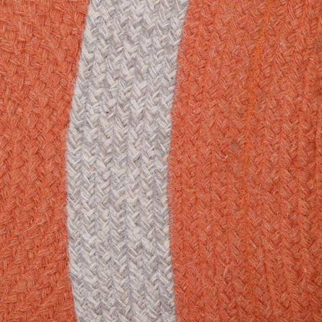 Tapis rond laine tressé nolan Bleu+Curcuma+Rouille 18 - vertbaudet enfant 