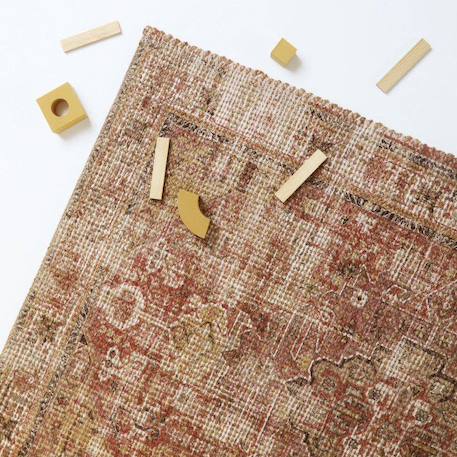 Tapis persan jute & coton poola Marron 4 - vertbaudet enfant 