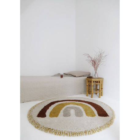 Tapis enfant arc en ciel bohemian rainbow Bleu+Multi 10 - vertbaudet enfant 