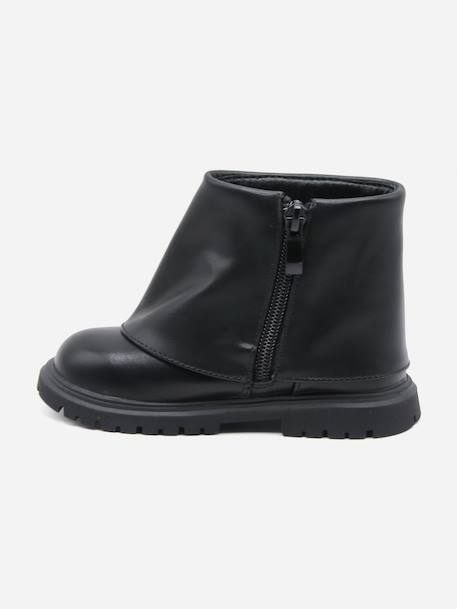 Bottines à zip Noir 4 - vertbaudet enfant 