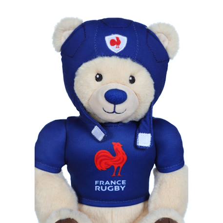Peluche ours fédération française de rugby (ffr) - peluche officielle sous licence - 24 cm assis Beige 3 - vertbaudet enfant 