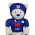 Peluche ours fédération française de rugby (ffr) - peluche officielle sous licence - 24 cm assis Beige 3 - vertbaudet enfant 