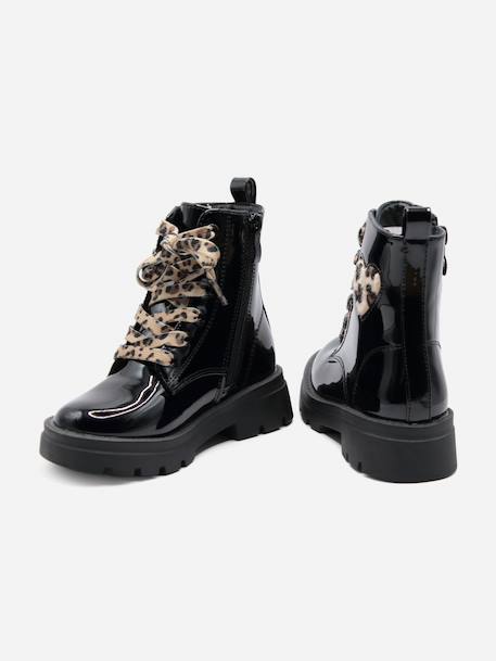 Bottines a lacets Noir+Noir 9461 3 - vertbaudet enfant 