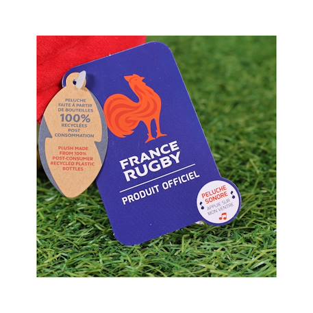 Peluche coq sonore - fédération française de rugby (ffr) - peluche officielle 24 cm assis Rouge 5 - vertbaudet enfant 