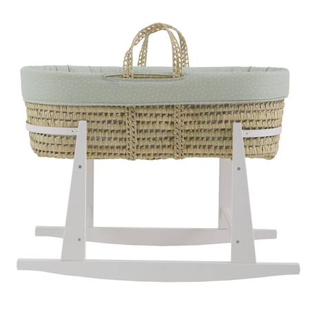 Couffin matelasse + support en bois Green/white+Grey/white 2 - vertbaudet enfant 