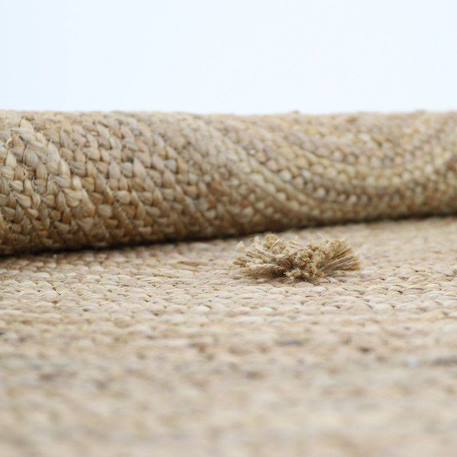 Tapis rond jute avec pompons siska Marron 3 - vertbaudet enfant 