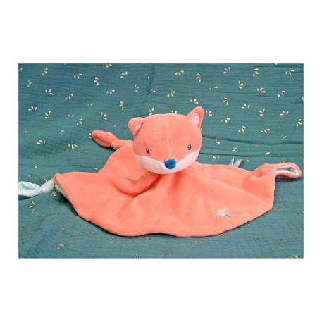 Carré doudou les p'tits féeriques renard - 24 cm Orange 3 - vertbaudet enfant 