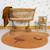 Tapis chambre bébé coton lavable ourson sandel Caramel 4 - vertbaudet enfant 
