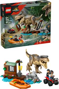Jouet-Jeux d'imagination-Lego 76975 - le t-rex et l'évasion sur la rivière Jurassic World