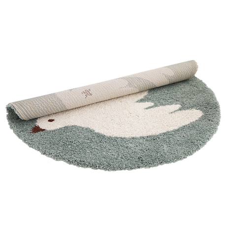 Tapis chambre enfant petit oiseau bohemian bird Aqua+Creme+Miel 6 - vertbaudet enfant 