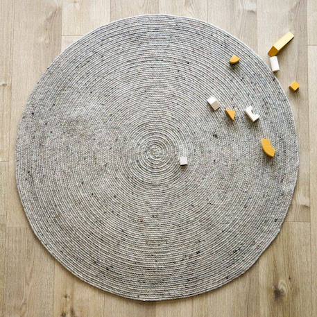 Tapis rond laine feutrée neethu Avoine+Gris+Mangue+Naturel+Olive+Orange+Toffee 8 - vertbaudet enfant 