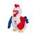 Peluche coq sonore - fédération française de rugby (ffr) - peluche officielle 24 cm assis Rouge 2 - vertbaudet enfant 