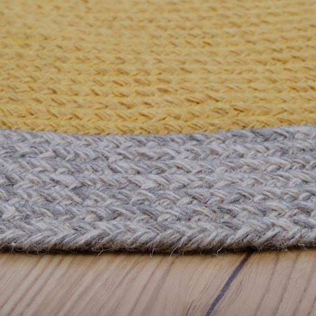 Tapis rond laine tressé nolan Bleu+Curcuma+Rouille 10 - vertbaudet enfant 