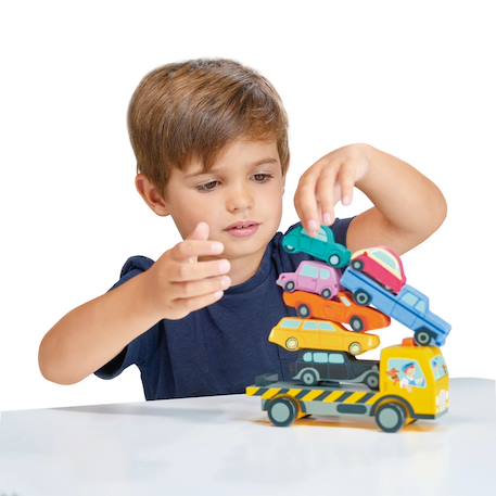 Voitures à empiler Jaune 4 - vertbaudet enfant 
