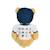 Peluche ours t-shirt 20 nations coupe du monde de rugby, officielle 24 cm assis Beige 2 - vertbaudet enfant 