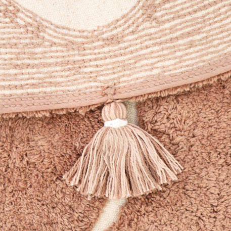 Yva tapis enfant bohème avec pompons Brun rosé 4 - vertbaudet enfant 