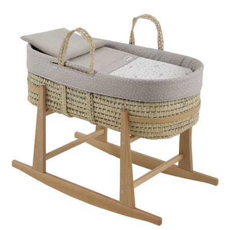 Couffin bébé matelassé avec support en bois Beige/natural 1 - vertbaudet enfant 