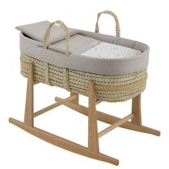 Puériculture-Couffin matelasse + support en bois