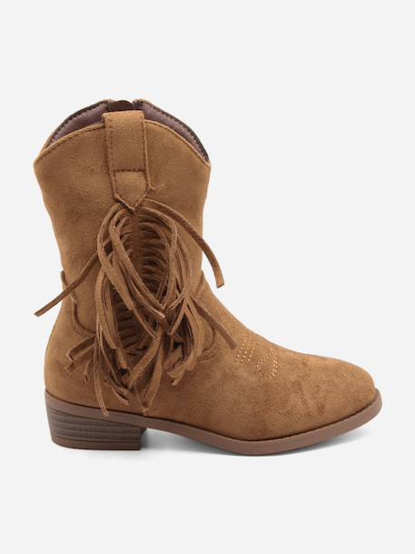 Bottines à franges Camel 2 - vertbaudet enfant 