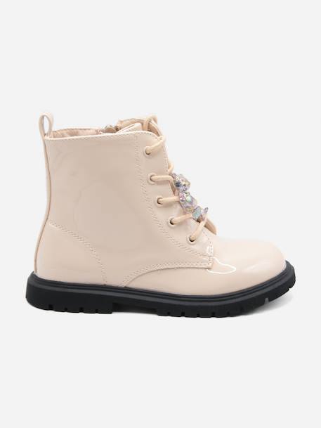 Bottines à zip Crème 2 - vertbaudet enfant 