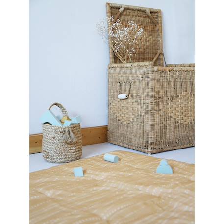 Tapis de repos bébé coton imprimé bohème nepo Ocre caramel+Terracotta 4 - vertbaudet enfant 