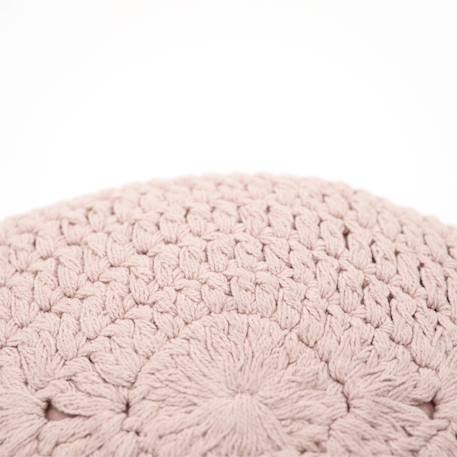 Coussin bohème coton crochet plume Ecru+Moutarde+Nude 15 - vertbaudet enfant 