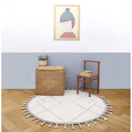 Tapis enfant coton rond côme Gris 3 - vertbaudet enfant 