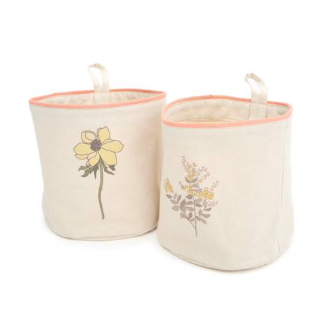 Paniers de rangement à suspendre, set 2 paniers flora Multicolore 3 - vertbaudet enfant 