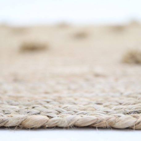 Tapis rond jute avec pompons siska Marron 4 - vertbaudet enfant 