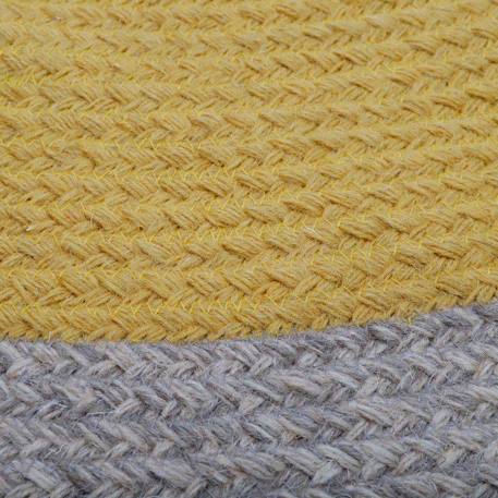 Tapis rond laine tressé nolan Bleu+Curcuma+Rouille 9 - vertbaudet enfant 