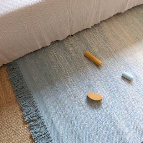 Tapis chambre enfant coton kirthy Bleu+Nude 4 - vertbaudet enfant 