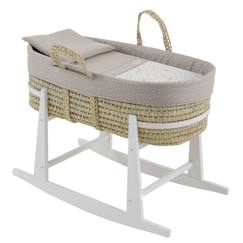 Puériculture-Couffin matelasse + support en bois
