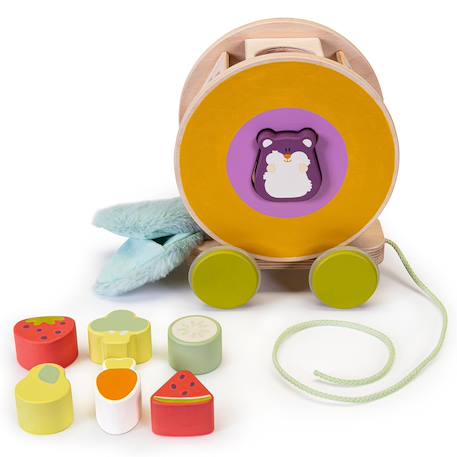 Jouet à trainer hamster remorquable (9 pièces) Beige 3 - vertbaudet enfant 