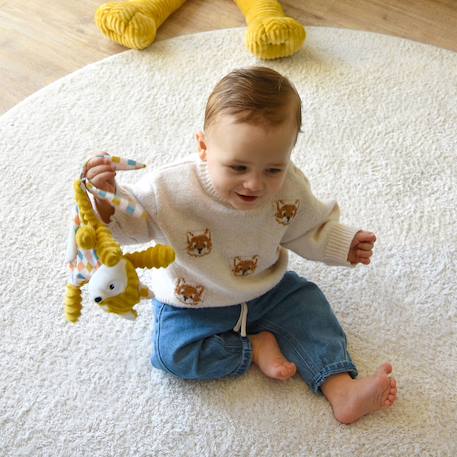 Doudou en velours côtelé Bleu+Jaune 7 - vertbaudet enfant 
