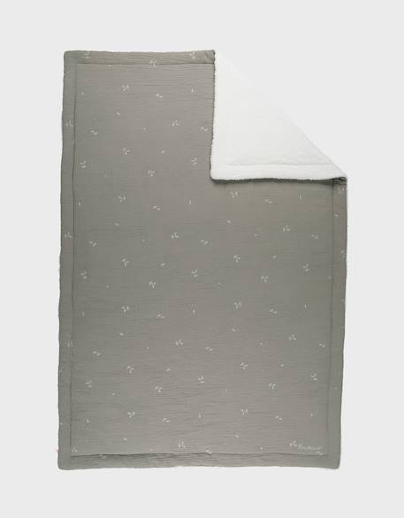Couverture brodée  100x140 cm en gaze de coton bio Vert 3 - vertbaudet enfant 