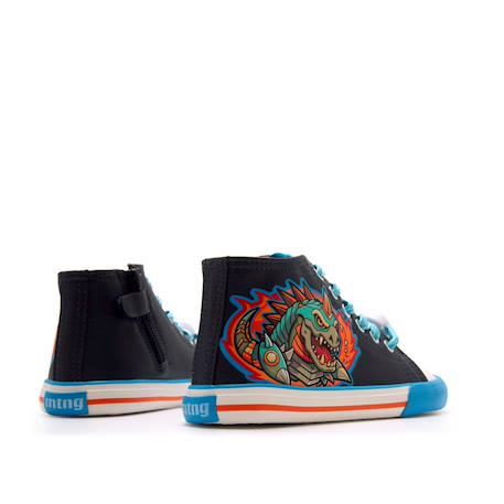 Sneakers garçon synthétique fermeture éclair barefoot Blue 3 - vertbaudet enfant 