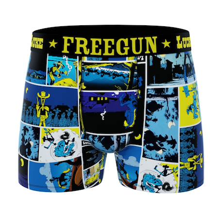 Lot de 4 boxers  lucky luke Jaune/noir/bleu 4 - vertbaudet enfant 